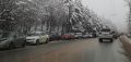 На трассе Симферополь-Ялта огромные пробки из-за желающих порезвиться в снегу, ВИДЕО