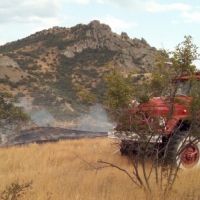 Крымские огнеборцы ликвидировали возгорание сухой растительности в городе Судаке