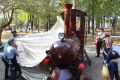 В Детском парке Симферополя "оживили" кованый паровоз