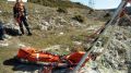 Сотрудники ГКУ РК «КРЫМ-СПАС» отработали навыки транспортировки пострадавшего по сложному скальному рельефу