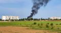 Крупный пожар произошёл на территории промзоны в Симферополе