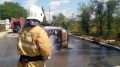 В Крыму при пожаре автомобиля пострадал водитель