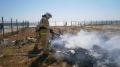 Огнеборцы ГКУ РК «Пожарная охрана Республики Крым» ликвидировали пожар в жилом трейлере