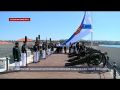 В Севастополе освятили Георгиевский Андреевский флаг брига «Меркурий»