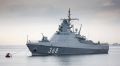 Новейший патрульный корабль провел первые артиллерийские стрельбы в Черном море