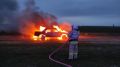 Огнеборцы ГКУ РК «Пожарная охрана Республики Крым» ликвидировали возгорание автомобиля в Раздольненском районе