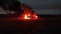 В Раздольненском районе на обочине дороги сгорела легковушка