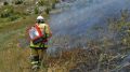 В Симферопольском районе сотрудники ГКУ РК «Пожарная охрана Республики Крым» ликвидировали возгорание сухой растительности