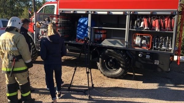 Журналисты телеканала «Крым 24» испытали все тяготы службы сотрудников ГКУ РК «Пожарная охрана Республики Крым»