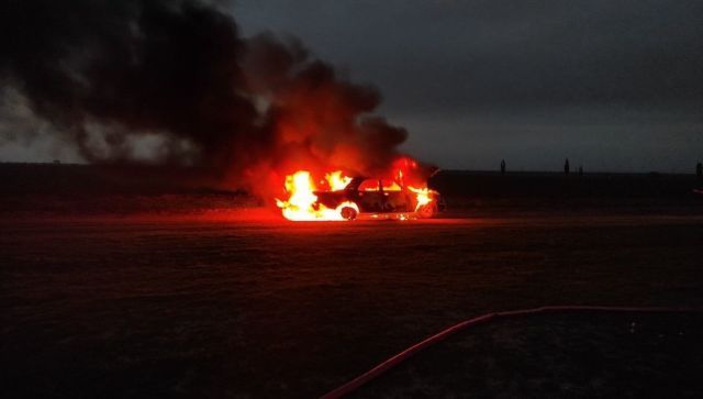 Мужчина сгорел в автомобиле в Ленинском районе Крыма