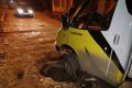В Севастополе в яму на брошенной подрядчиком ремонтируемой дороге попалась «Газель»