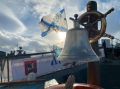 Флагман Черноморского флота «Москва» отмечает 38-ю годовщину поднятия флага