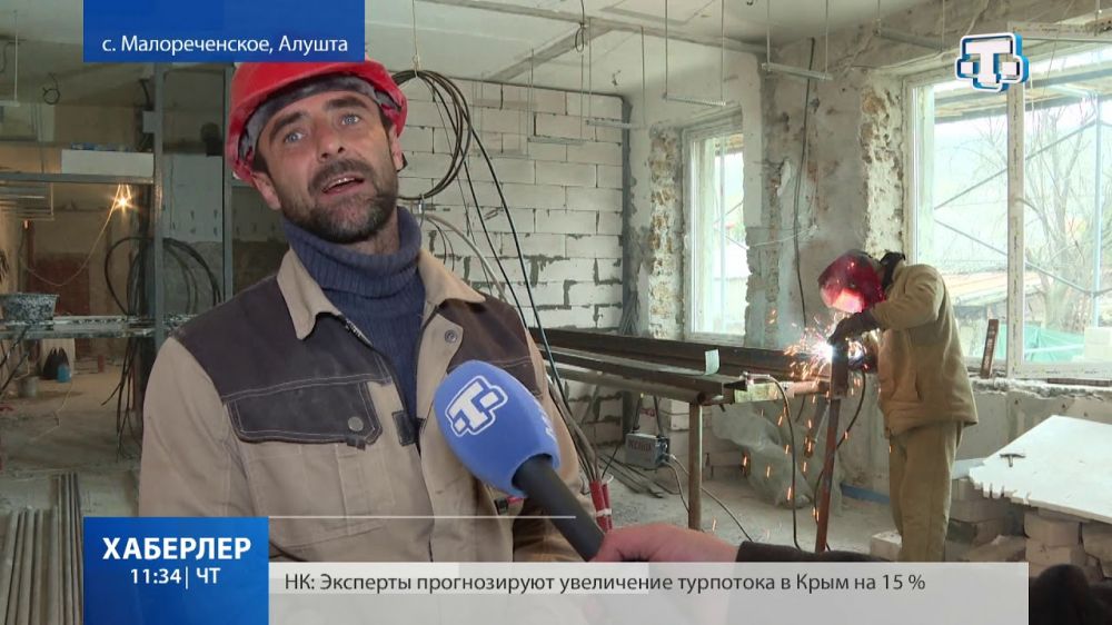 В Малореченском продолжается ремонт детского сада