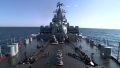 Крейсер "Москва" вернулся в Севастополь после боевых учений