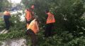 Два десятка коммунальщиков и 4 единицы спецтехники устраняют последствия грозы в Симферополе