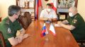 Михаил Слободяник и военный комиссар Крыма полковник Юрий Лымарь обсудили прохождение весеннего призыва 2021 года в районе