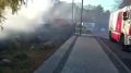 Утром в центре Симферополя под мостом через Салгир горел мусор