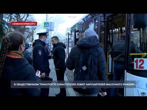 В общественном транспорте Севастополя контролируют масочный режим
