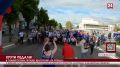 В центре Симферополе прошёл масштабный патриотический велопробег