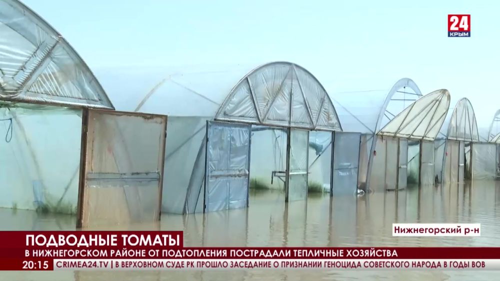 В Нижнегорском районе пострадали от ливней теплицы и дома