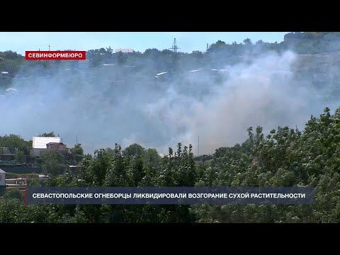 Севастопольские огнеборцы ликвидировали возгорание сухой растительности у СТ «Теремок»