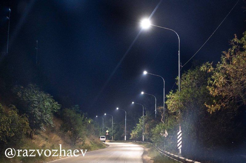 Лабораторное шоссе в Севастополе освещают 145 новых светильников