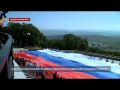 В Севастополе развернули огромный триколор в День Государственного флага России