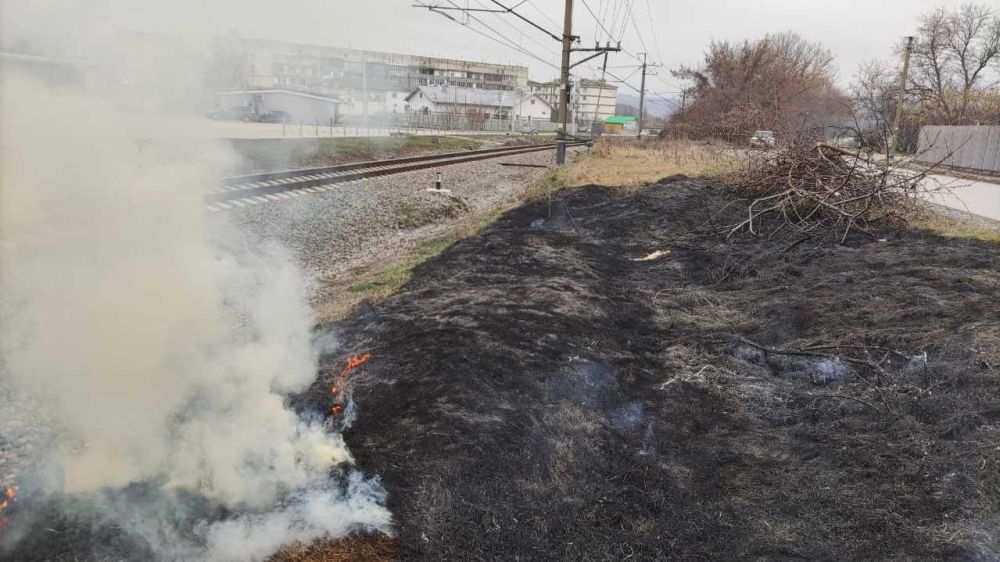 За прошедшие сутки крымские огнеборцы два раза ликвидировали возгорание сухой растительности