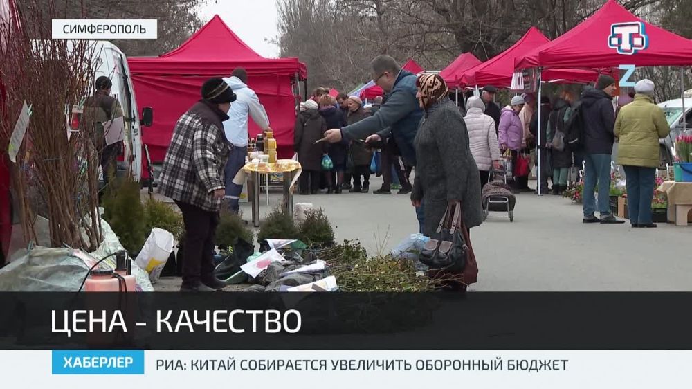 Сельхоз выставка в Симферополе. Ярмарка на улице.