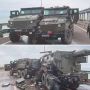 На Крымском мосту произошло ДТП с участием нескольких бронеавтомобилей "Ахмат"