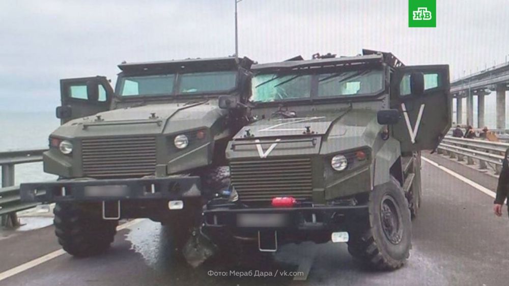 Несколько бронеавтомобилей З-СТС «Ахмат» попали в ДТП на Крымском мосту