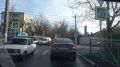 На перекрестке улиц Гражданская и Трубаченко в Симферополе произошло ДТП. Образовалась пробка, автовладельцам лучше объехать это место по другим дорогам