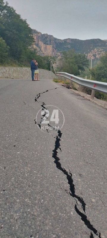 Предварительно. Участок дороги, обвалившийся в районе села Лучистое, будет перекрыт примерно полгода