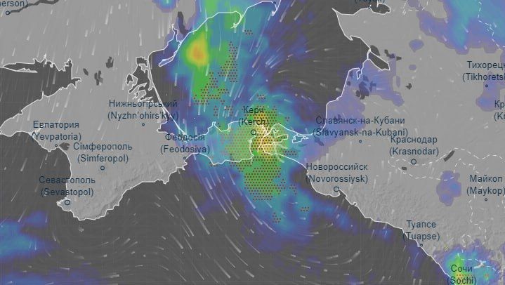 Карта осадков в керчи на сегодня