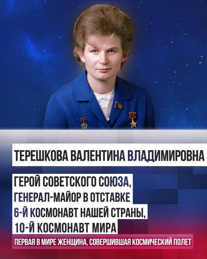 В этом году исполняется 60 лет со дня полёта Валентины Терешковой в космос  - Лента новостей Крыма