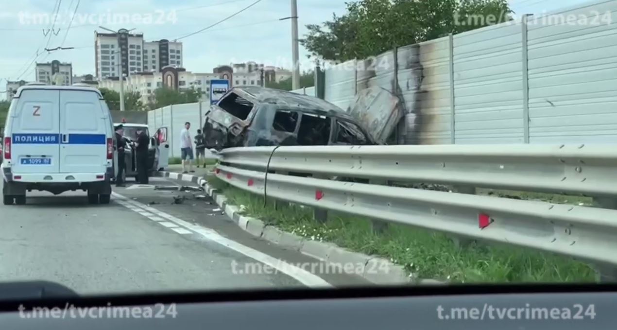 Появилось видео с места взорвавшегося автомобиля в Симферополе - Лента  новостей Крыма