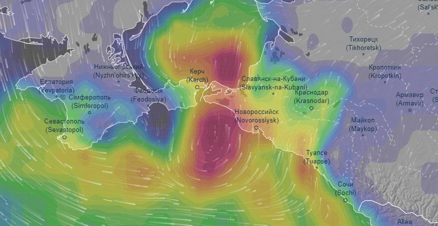 Карта погоды онлайн в реальном времени керчь