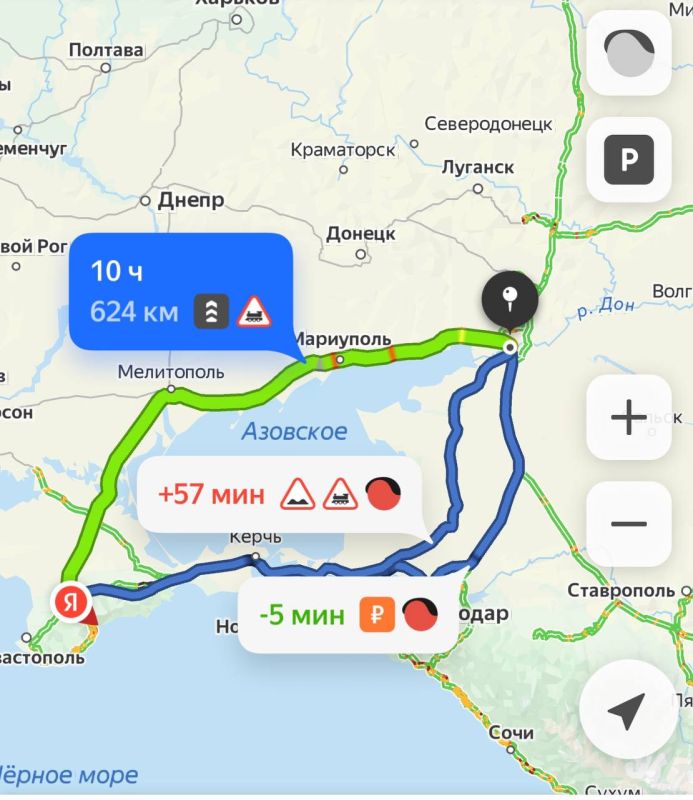 Дорога в крым через мариуполь карта
