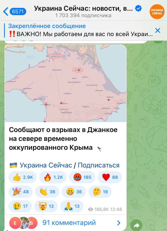 Украинские telegram