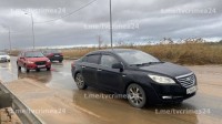 На подтопленной трассе в районе Приморского дежурят дорожные службы