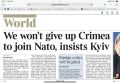 «Мы не отдадим Крым в обмен на вступление в НАТО