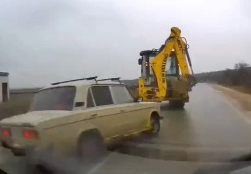 На дорогах Крыма.... Вот такое бывает творится на дорогах Крыма