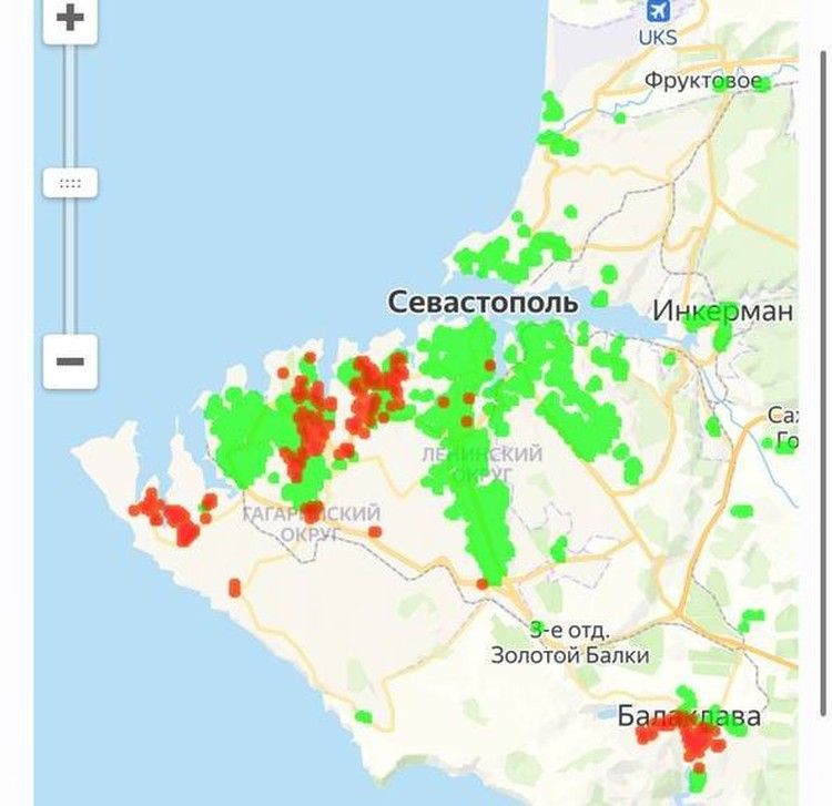 Карта отключений севастополь