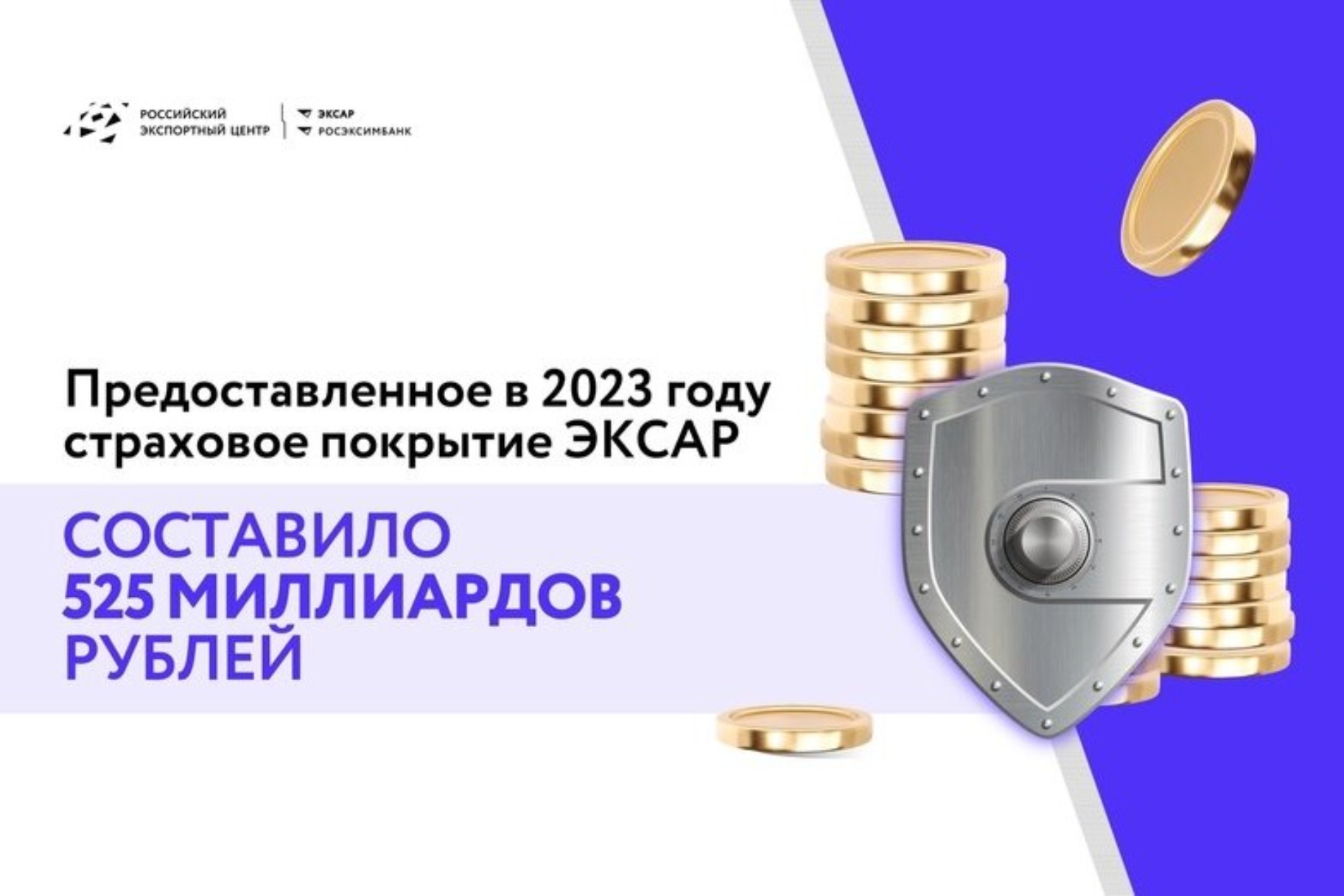 Предоставленное в 2023 году страховое покрытие ЭКСАР составило более 525  миллиардов рублей - Лента новостей Крыма