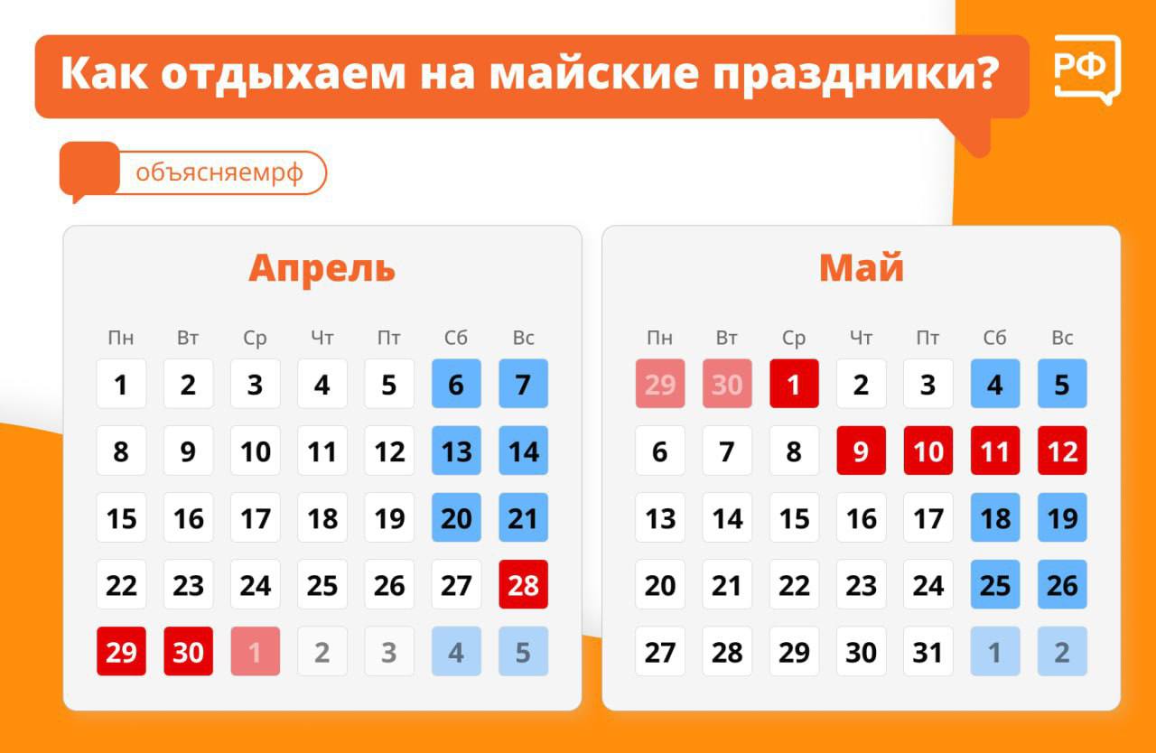 Антон Кравец: Майские не за горами. На этой неделе будем работать целых  шесть дней — с 22 по 27 апреля. Зато после начнутся длинные выходные: с 28  апреля по 1 мая - Лента новостей Крыма