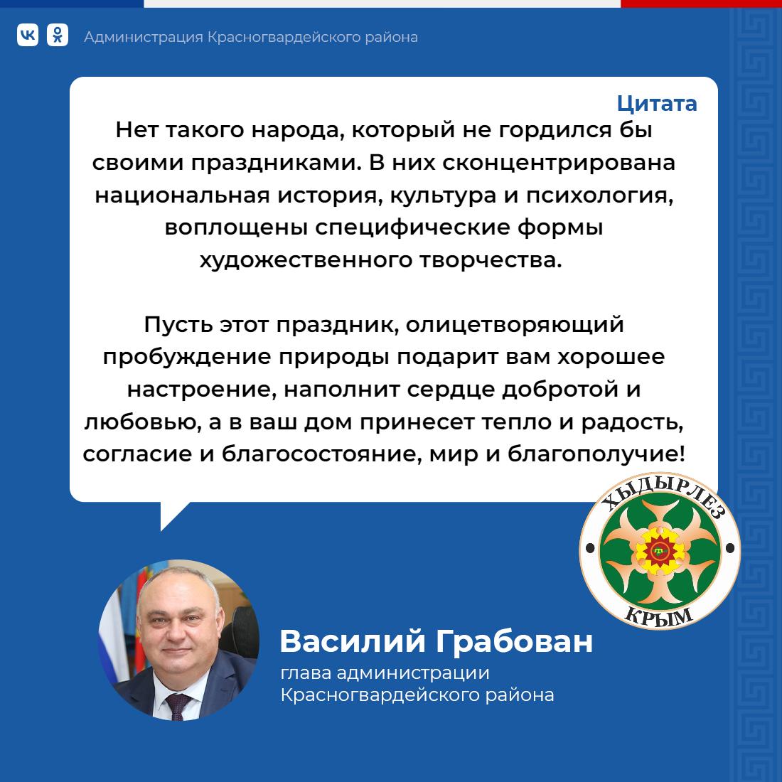 Глава Администрации района поздравил мусульман с праздником весны и  земледелия – Хыдырлез! - Лента новостей Крыма