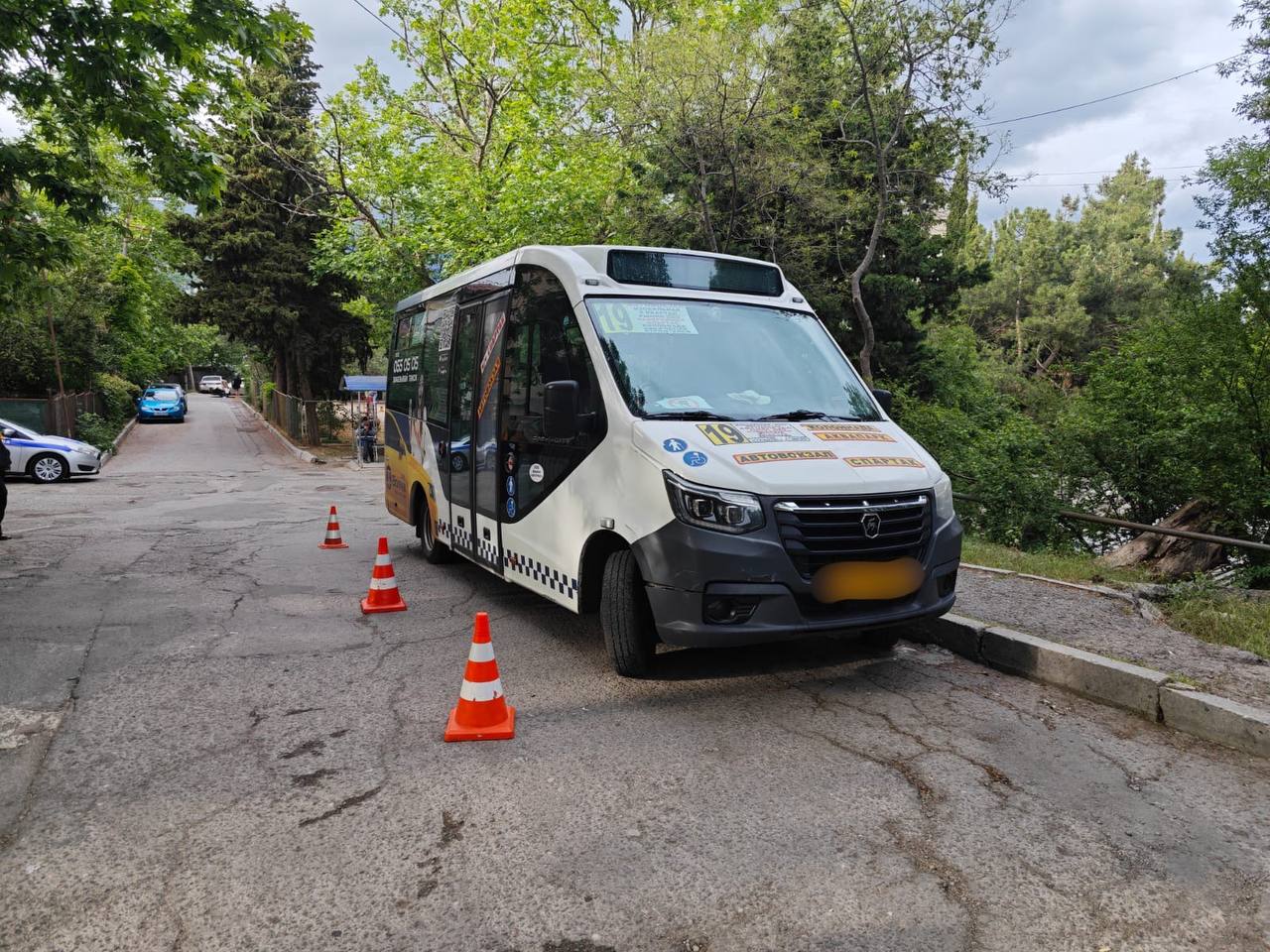 В Крыму водитель маршрутки въехал в остановку общественного транспорта -  Лента новостей Крыма