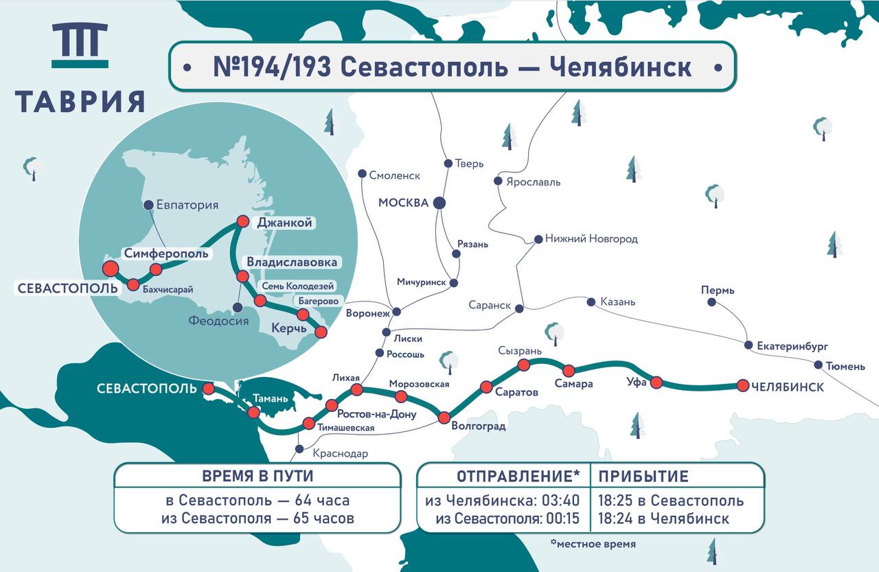 Компания «Гранд Сервис Экспресс» вновь запускает летний поезд «Таврия»  сообщением Челябинск – Севастополь - Лента новостей Крыма