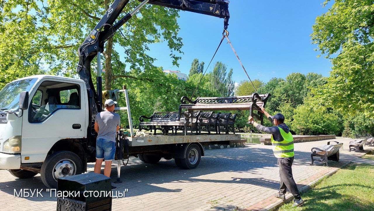 Новая партия экоскамеек установлена сегодня в парке Гагарина - Лента  новостей Крыма