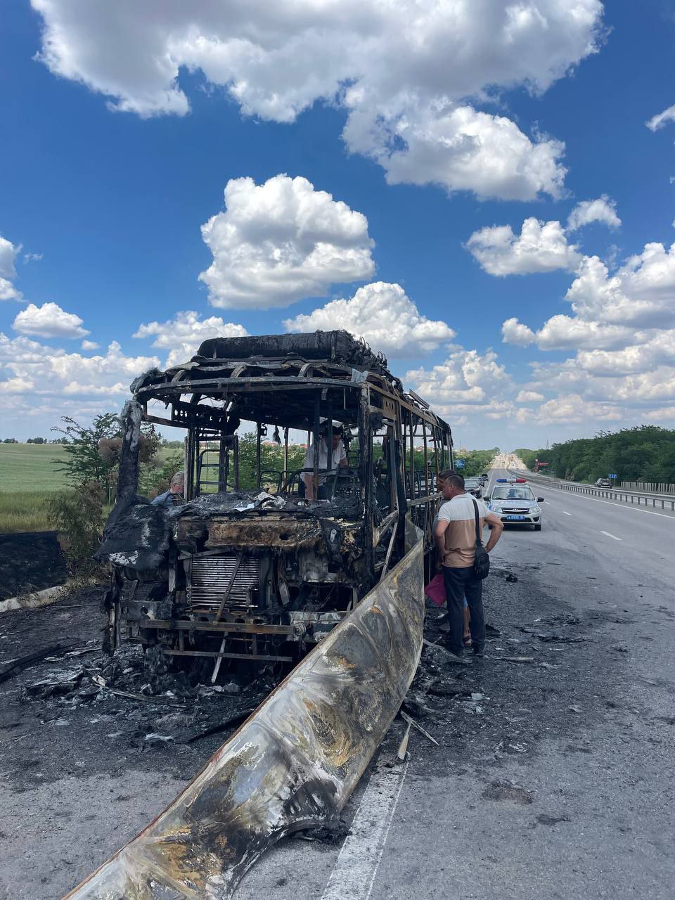 Прокуратура Крыма организовала проверку в связи с возгоранием автобуса на  трассе под Симферополем - Лента новостей Крыма